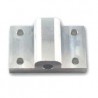 Supporto in Dural per Gamba Carrello, mm.30x46, foro perno ø mm.6