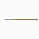 Bowden con Filo Acciaio Trecciato mm.2, Forcella e Morsetto, lunghezza mm.1200