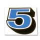 Numero Adesivo mm.50 colore azzurro