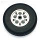 Pair of Rubber Wheels, Aluminium Rim, ø mm.100