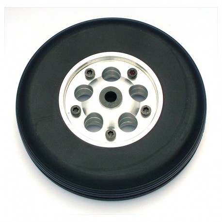 Pair of Rubber Wheels, Aluminium Rim, ø mm.100