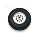 Pair of Rubber Wheels, Aluminium Rim, ø mm.70