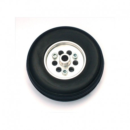 Pair of Rubber Wheels, Aluminium Rim, ø mm.70
