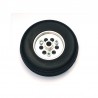 Pair of Rubber Wheels, Aluminium Rim, ø mm.70