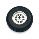 Pair of Rubber Wheels, Aluminium Rim, ø mm.80
