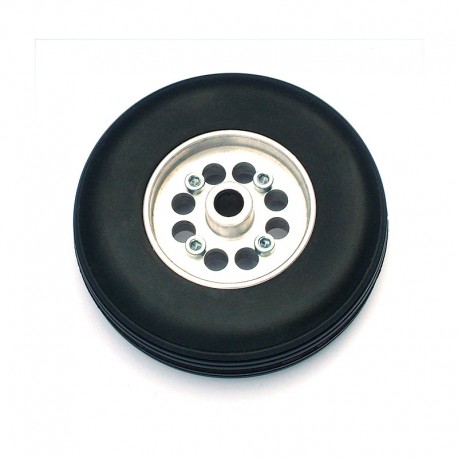 Pair of Rubber Wheels, Aluminium Rim, ø mm.80