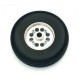 Pair of Rubber Wheels, Aluminium Rim, ø mm.85