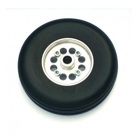 Pair of Rubber Wheels, Aluminium Rim, ø mm.85
