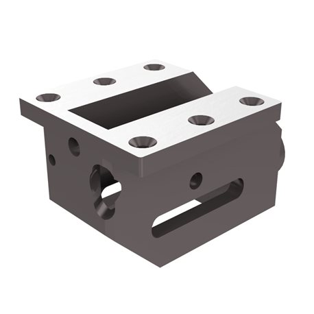 Corpo 2-Carrello Gamba Rotante 90°+Perno, Carrelli Piccoli Professional Line