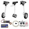 Kit carrelli elettrici con freni ad olio per Rafale scala 1/6