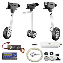 Kit carrelli elettrici con freni ad olio per Rafale scala 1/6