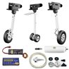 Kit carrelli elettrici con freni ad olio per Rafale scala 1/6