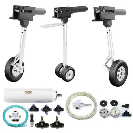 Kit carrelli ad aria con freni ad olio per Rafale scala 1/6